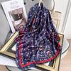 Verano nueva bufanda estampada versátil bufanda cuadrada pequeña para mujer patrón de flores japonés lazo para bolsa banda para el cabello bufanda decorativa para protección solar
