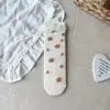 Calcetines para mujer, nueva colección otoño/invierno, con una suave paleta de colores caramelo, de longitud media hasta la pantorrilla, con un ambiente dulce y retro, y calcetines de algodón versátiles