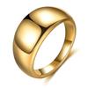 Cross-border venda quente simples aço inoxidável fundido 10MM anel oval laser Logo moda homens e mulheres all-Match anel
