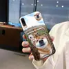 Adequado para Capa de Celular Candy Desenho Animado Estiloso Digital Criativo Suporte de Cartão de Borda Completa Selfie Divertido Jovem Gato Engraçado