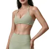 Sujetador de yoga con sensación de segunda piel, para correr, fitness, a prueba de impactos, espalda bonita, secado rápido, para mujer, transfronterizo, europeo y americano, con almohadillas en el pecho, ropa interior deportiva