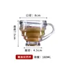 Taza de café redonda de vidrio con rosca creativa, taza de té de flores con asa, taza exclusiva para cafetería, taza de agua