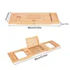 Estante de Bambú para Bañera Organizador de Ducha Estante Extensible para Bañera para Teléfono Tableta Toalla