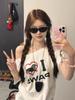 Verano Nuevo Moda Coreana Versátil Adelgazante Hombro Descubierto Manga Corta Camiseta para Mujer, Top Adelgazante Holgado Hombro Descubierto para Mujer