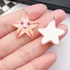 Resina Caricatura Animales Marinos Medusa Pulpo Estrella de Mar Cangrejo Colgante de Collar Llavero Accesorios para Joyería DIY
