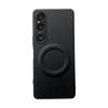 Funda de Cuero Lisa Magnética para Teléfono Móvil Sony Xperia 1Vi Cubierta Protectora Xperia1V 5Iv Carga Inalámbrica