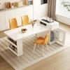 Mesa de Hogar de Lujo Ligero Dashima Integrada Extensible Estilo Moderno Simple Mesa de Comedor de Placa de Roca para Comer y Mesa de Café