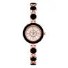 Reloj de cuarzo de lujo de alta calidad para mujer, reloj de pulsera redondo moderno y a la moda, adecuado como accesorio o regalo