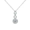 Venta caliente en vivo collar de moissanita simulada de 2 quilates cadena para clavícula de mujer ocho corazones ocho flechas colgante de circonita cúbica joyería
