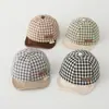 Gorros para Bebés Niños y Niñas, Estilo Béisbol Ala Suave Primavera y Otoño Cuadros Casual Elegante Estilo Primavera Gorros para Bebés