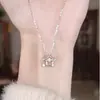 Collar Estrella de la Suerte para Mujer, Cadena de Clavícula Versátil de Gama Alta de Nicho con un Diseño Dulce y Femenino, Collar Simple Estilo Ins