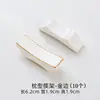 Soporte de Palillos de Cerámica de Doble Propósito para Sostener Palillos y Cucharas Públicos, Reposapalillos de Hotel, Vajilla de Restaurante, Blanco Puro con Borde Dorado, Logo Personalizado