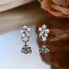 Cao Shi Aretes de Flores Nuevos de Shein para Mujer, Joyería Geométrica de Flores de Estilo Dulce, Joyería Diaria de Circonita Micropavé