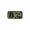 Parche de Goma con Insignia de Tipo de Sangre 3D de PVC A B O AB POS Pegatina de Moral Insignia con Gancho de Velcro en stock