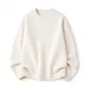 Nuevo Suéter de Punto de Color Sólido para Hombre Otoño/Invierno Estilo Perezoso Jersey Cuello Redondo Capa Base Ropa Interior Suéter de Lana