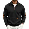 Sudadera de punto con cuello alto, jacquard a cuadros pequeños, informal, holgada, peso pesado, para hombre, de otoño e invierno, transfronteriza, europea y americana