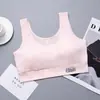 Roupa Íntima Feminina para Alunas do Ensino Médio e Fundamental Alunas em Desenvolvimento Algodão Puro Verão Fino Respirável Confortável Sutiã Sem Aro