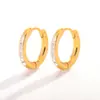 Atacado Comércio Eletrônico Transfronteiriço Mais Vendidos Brincos de Diamante Polidos à Mão em Aço Inoxidável, Presilhas de Orelha, Brincos e Brincos da Moda