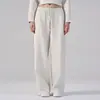 Nuevos Pantalones Casuales Sueltos de Pierna Ancha con Cordón, Cintura Alta, Nube, Otoño Invierno, Adelgazantes, Caída, Pierna Recta