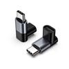 Adaptador USB 3.2 Tipo C de Codo en Ángulo Recto Macho a Hembra 20 Gbps Datos PD100W Conector de Carga Rápida