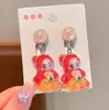 Pendientes para Niños de Nuevo Estilo, Clips para Orejas para Niñas Sin Perforaciones, Accesorios para Orejas de Oso de Dibujos Animados, Joyería Dulce de Princesa, Pendientes para Niñas Pequeñas