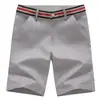 Marca da Moda Shorts Brancos Masculino Verão Finos Tendência Roupa de Trabalho Calças de Meio Comprimento Slim Fit Retas Casuais Meio Comprimento Masculino