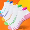 Calcetines Deportivos de Malla para Primavera y Verano para Mujer, Calcetines Antideslizantes con Bloques de Color, Calcetines Bajos Transpirables tipo "Boat"