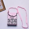 Bolso para teléfono móvil de estilo coreano con diseño de panda pequeño, bandolera de punto, bolso de mano con solapa, bolso informal para salir