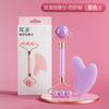 Rodillo de masaje facial transfronterizo para ojos, palo de masaje raspador, lifting de belleza, masajeador facial con placa en forma de corazón con tatuaje francés