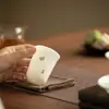 Exquisita Porcelana de Jade Gordura de Ovelha Tipo Gelo Borboleta Prateada Xícara de Chá Xícara Mestra Xícara de Aroma Conjunto de Chá Cerâmico Chá da Tarde Xícara de Chá
