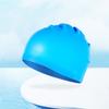 Gorro de natación de silicona impermeable cómodo para entrenamiento protección para los oídos no aprieta el cabello alta elasticidad color sólido hombres y mujeres gorro de ducha para nadar