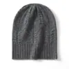 Gorro de Cachemira 2026 Otoño/Invierno Nuevo para Mujer de Gama Alta Color Sólido para Exteriores Cálido Moderno Casual Plegable de Punto Grueso