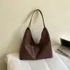 Bolsa de Ombro Única com Textura Tecida de Cor Contrastante de Alta Qualidade, Elegante, Chique, Versátil, Tendência, Bolsa de Axila, Retrô, Grande Capacidade, Bolsa para o Dia a Dia