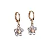 Nuevos Pendientes de Flor y Estrella de Circonita Estilo Lujo Ligero Pendientes con Forma de Flor Francesa Transfronterizos Pendientes de Alto Nivel con Sentido de Temperamento para el Trabajo Accesorios para Pendientes