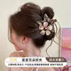 Pinza para el pelo de estrella con garra y estampado de leopardo estilo retro, dulce y fresca, para recogidos, pinza de acetato de gato y tiburón, accesorio de pelo elegante en forma de corazón