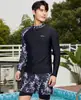 Traje de Buceo de Corea del Sur para Mujer de Media Manga Traje de Baño de Medusa para Mujer Traje de Snorkel con Protección Solar Dividido Traje de Baño Ajustado