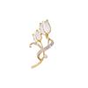 Moda Tulipa Broche Feminino High-end Luxo Elegante Terno Corpete Pin Acessórios Anti-corrida Opala Collar Agulha