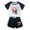 Conjunto de Verano para Niños ROBLOX 2023 Nuevo Algodón para Niños Camiseta de Manga Corta Shorts Casual Delgada Conjunto de Dos Piezas