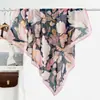 Lenço de seda de 90cm para mulheres, versátil e elegante, lenço pequeno rosa para pescoço, acessório estiloso para combinar com camisas, xales e lenços de cabeça