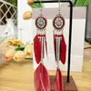Brincos de Pena Boêmios Europeus e Americanos, Brincos de Franja Estilo Étnico Exagerado Retrô para Feriados, Acessórios de Viagem de Yunnan para Mulheres