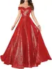 Vestido de Comércio Exterior da Amazon 2026 Novo Estilo Tomara-que-caia Vestido de Baile Vestido de Noite Linha A Feminino Longo Lantejoula Vestido Formal