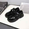 Nuevos Zapatos de Primavera 2026 para Niñas, Elegantes Zapatos de Princesa, Tendencia Estilo Coreano Zapatos Individuales de Cuero para Niñas 5413
