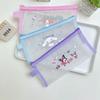 Estuche de malla de nailon con diseño de Sanrio Kurome, bonito estuche para lápices con diseño de Melody, bolsa de almacenamiento para estudiantes