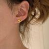 Pendientes de Plata S925 con Forma de Nariz de Cerdo para Mujer, Lujo Ligero con un Diseño Cepillado de Gama Alta, Pendientes de Moda Simples y Versátiles para el Uso Diario