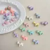 Color Sólido Acrílico Galvanizado UV Pony DIY Agujero Recto Cuentas Cadena de Teléfono Bolso Colgante Llavero Accesorio Materiales
