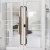 Manija de Puerta de Hotel Estilo Chino Manija de Puerta de Habitación Privada Acero Inoxidable Manija Larga de Tirar Manija de Tirar para Puerta de Vidrio de Doble Acción