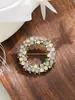 Nova Broche Flor de Strass Rosa para Mulheres, Design de Nicho de Alta Qualidade, Broche Redondo Exquisito, Acessórios de Vestuário