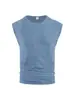 Camiseta chaleco para hombre transfronteriza Amazon verano nuevo color liso deportiva manga corta casual holgada cuello redondo sin mangas para hombre