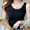 [Venda Direta de Fábrica] Camisola de Fio de Seda Gelada de Verão para Mulheres, Camiseta Básica Fina de Corte Justo para Usar por Baixo ou por Cima