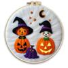 Ins Venta Caliente Halloween Fantasma Calabaza Decoración de Fieltro Colgante para Niños Dibujos Animados Poke Fieltro de Lana Agujado Bordado a Mano Poke